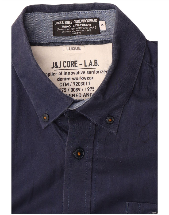 Ανδρικό πουκάμισο Jack & Jones Μικρό Navy Blue