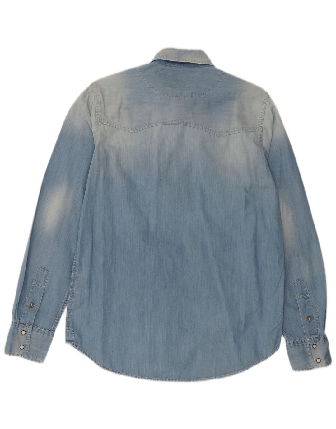 Marlboro Classics Ανδρικό Acid Wash Slim Fit Τζιν πουκάμισο μεσαίο μπλε βαμβακερό
