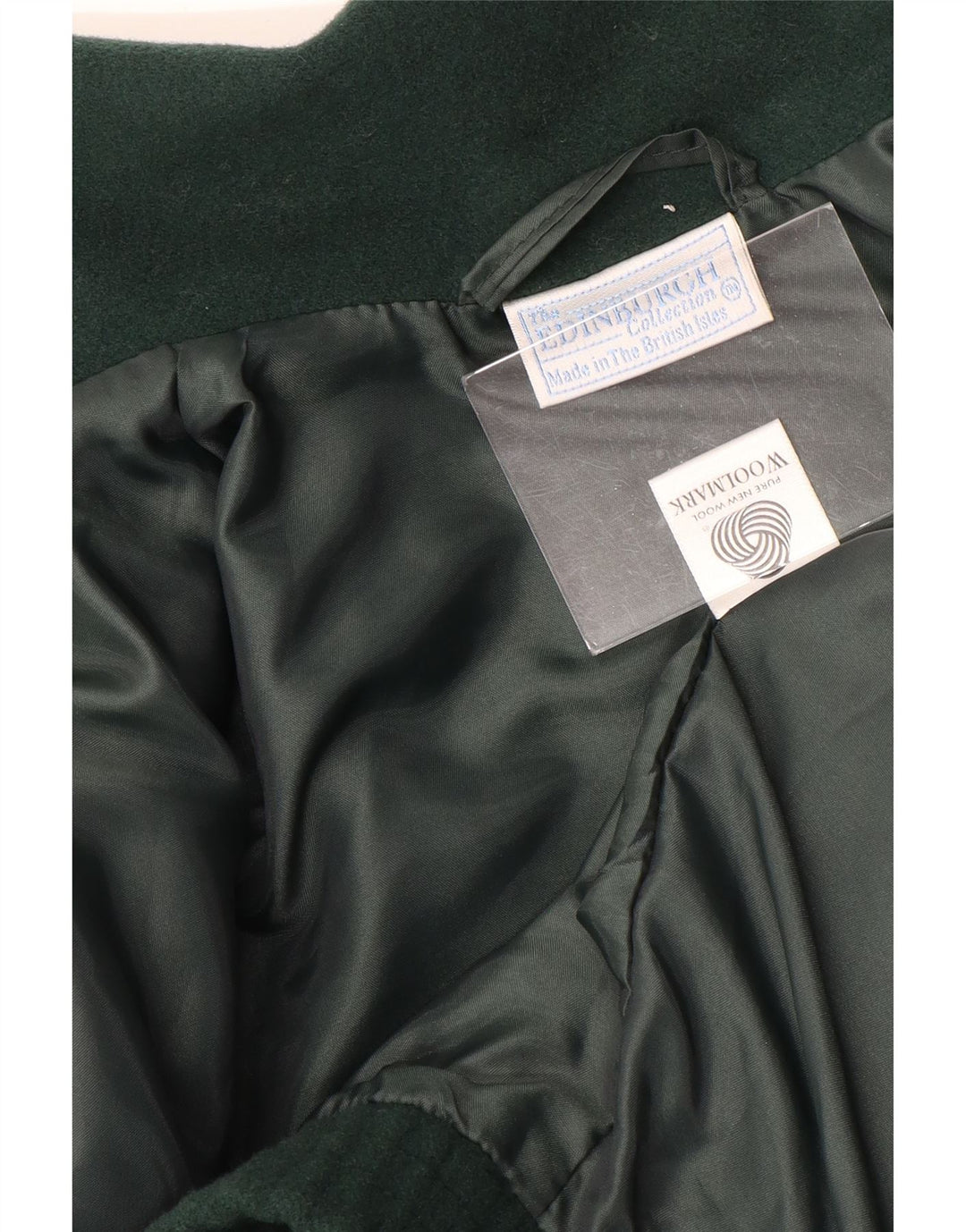 EDINBURGH Γυναικείο Oversized Πανωφόρι UK 10 Small Green Wool