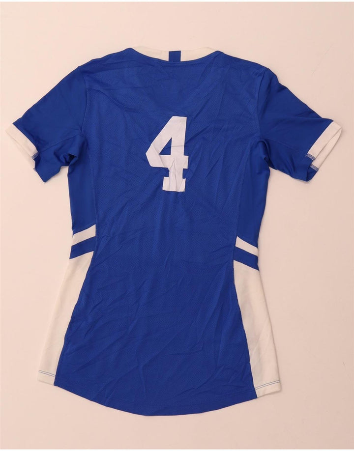 Γυναικείο γραφικό μπλουζάκι NIKE τοπ UK 10 Small Blue Colorblock Πολυεστέρας