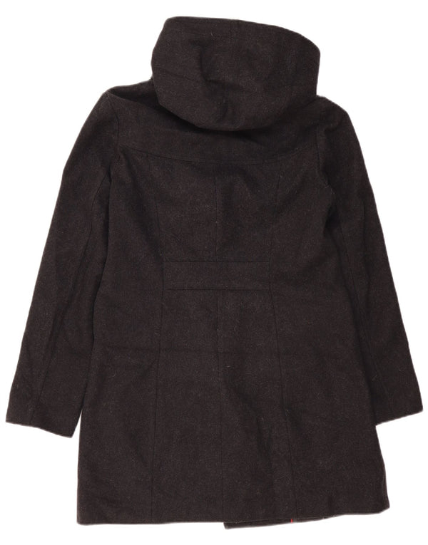 Tommy Hilfiger Γυναικείο παλτό Duffle με κουκούλα UK 10 Small Grey Wool