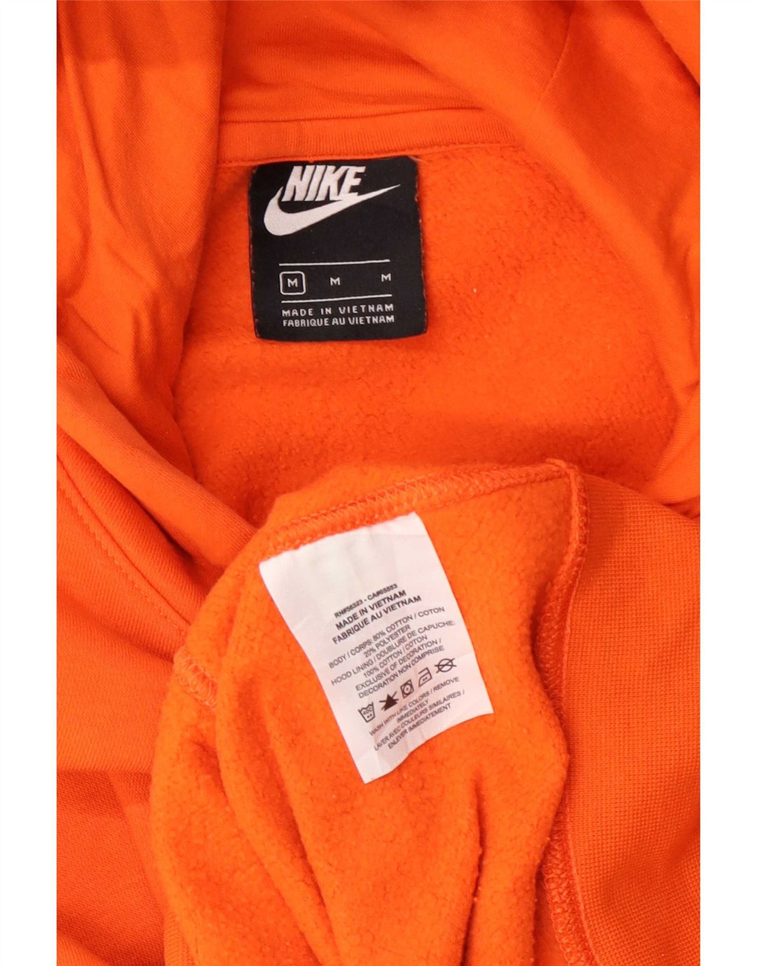 Ανδρικό κουκούλα Nike, μεσαίο πορτοκαλί βαμβακερό