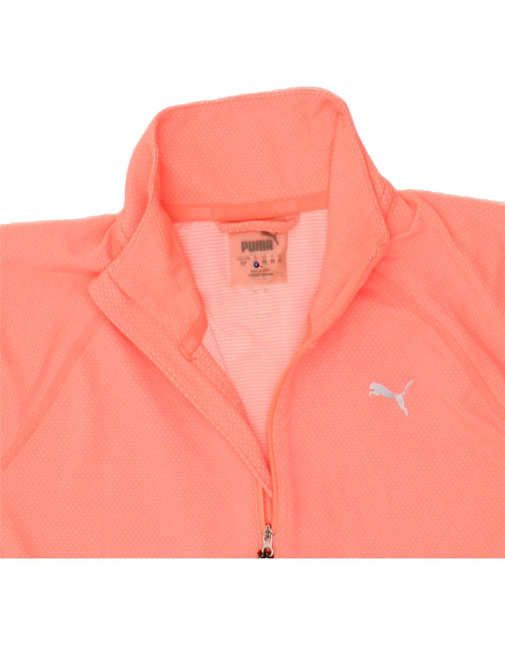 PUMA Womens Zip Neck Pullover Tracksuit Top UK 10 Small Pink Vintage Puma and Second-Hand Puma from Messina Hembry 