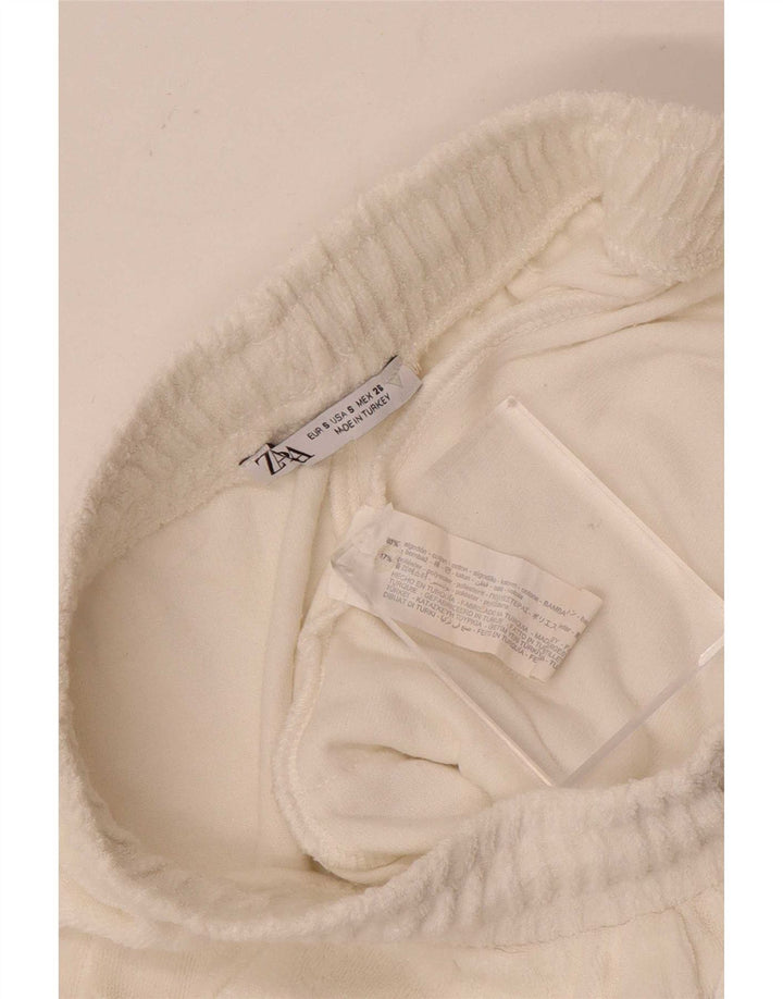 Zara Γυναικείο αθλητικό σορτς UK 10 Small White