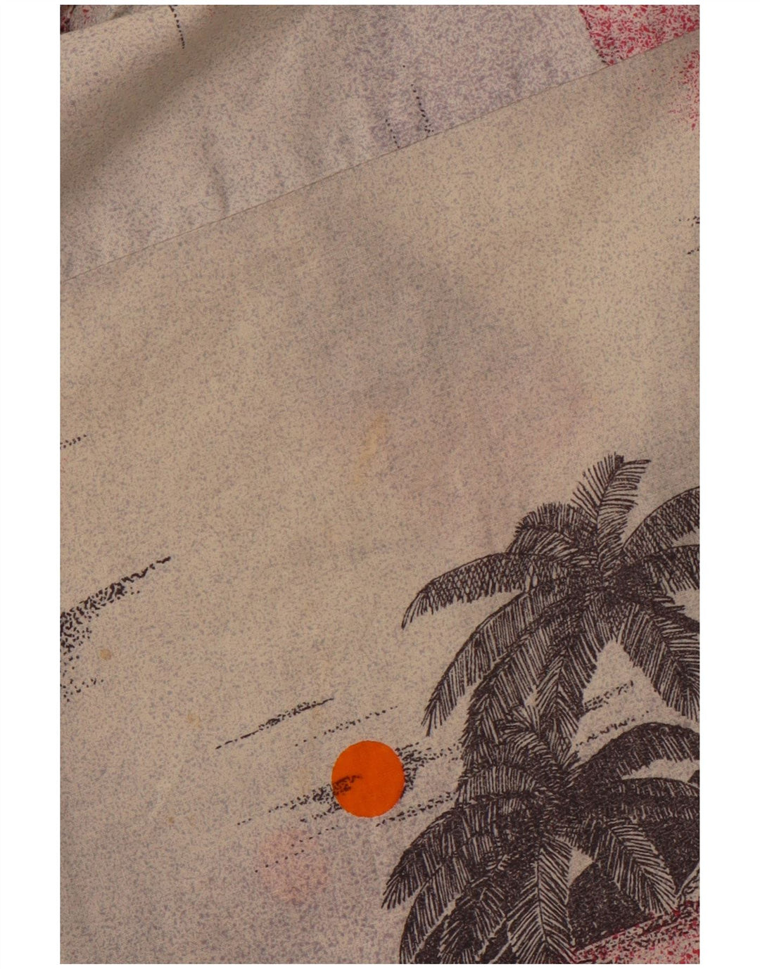 VINTAGE Ανδρικό Χαβανέζικο κοντομάνικο πουκάμισο μεγάλο μπεζ φλοράλ βαμβακερό