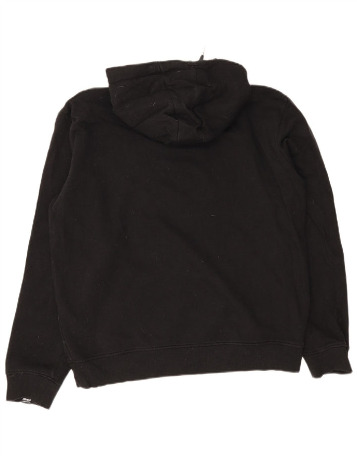 Ellesse Γυναικείο Hoodie Jumper UK 12 μεσαίο μαύρο βαμβακερό