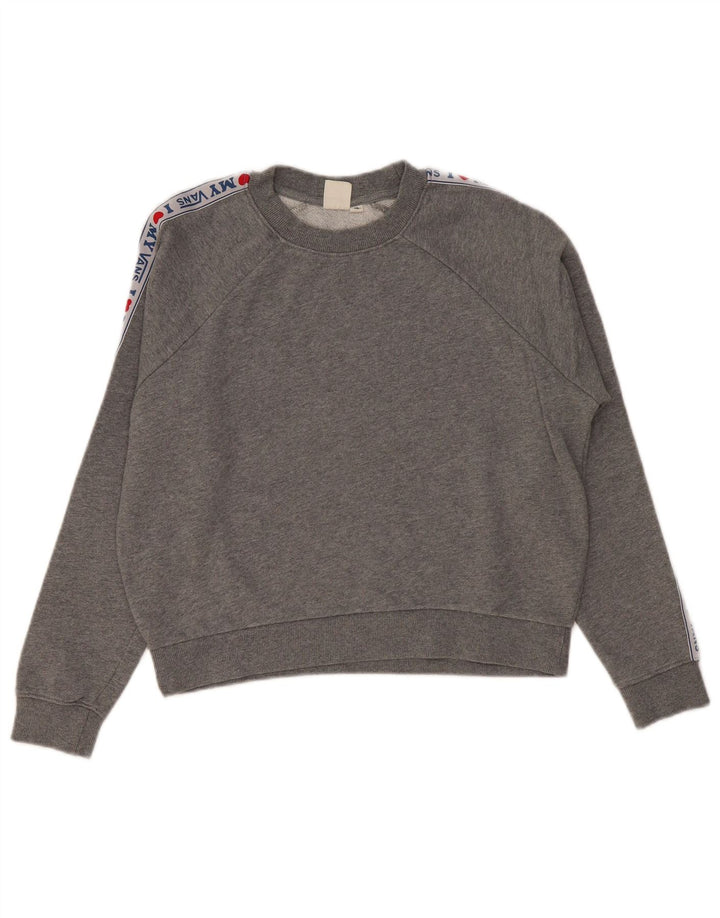 Vans Γυναικεία υπερμεγέθη γραφική φούτερ Jumper UK 6 XS Grey Colourblock