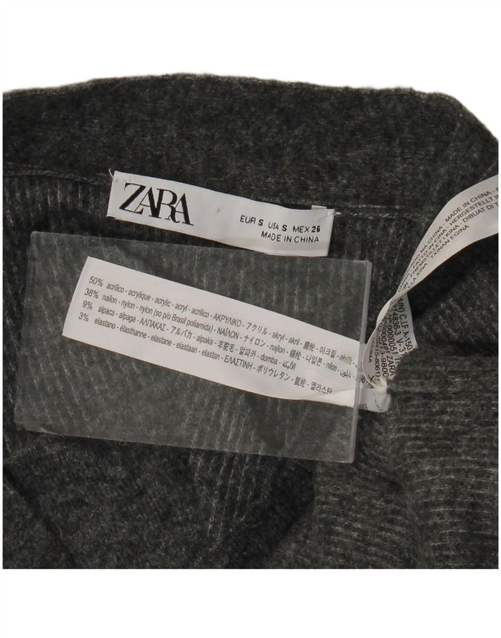 Γυναικείο πουλόβερ ZARA Loose Fit Longline Cardigan UK 10 Small Grey Acrylic