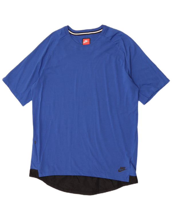Ανδρικό T-Shirt Nike Top Large Blue Colourblock Πολυεστέρας