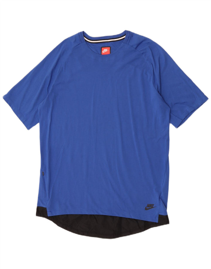 Ανδρικό T-Shirt Nike Top Large Blue Colourblock Πολυεστέρας