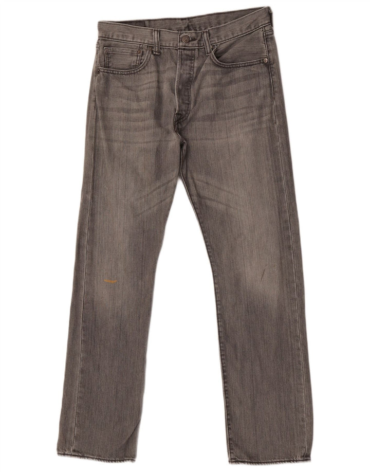 Levi's Mens 501 Straight Jeans W32 L30 Γκρι βαμβακερό