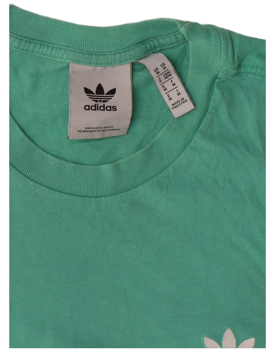 Ανδρικό γραφικό T-Shirt Adidas Top Μεσαίο Τυρκουάζ Βαμβακερό