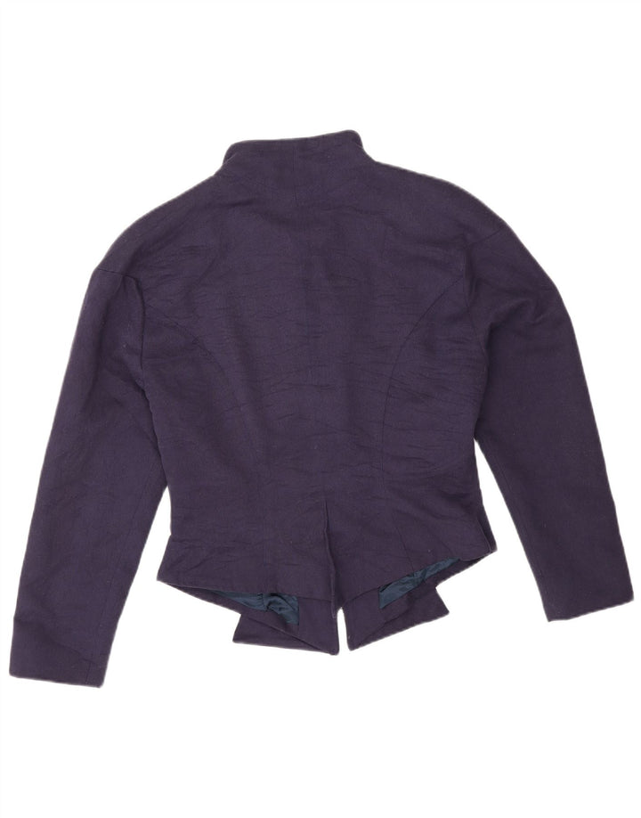 VINTAGE Γυναικείο Bomber Jacket IT 44 Medium Navy Blue Acetate