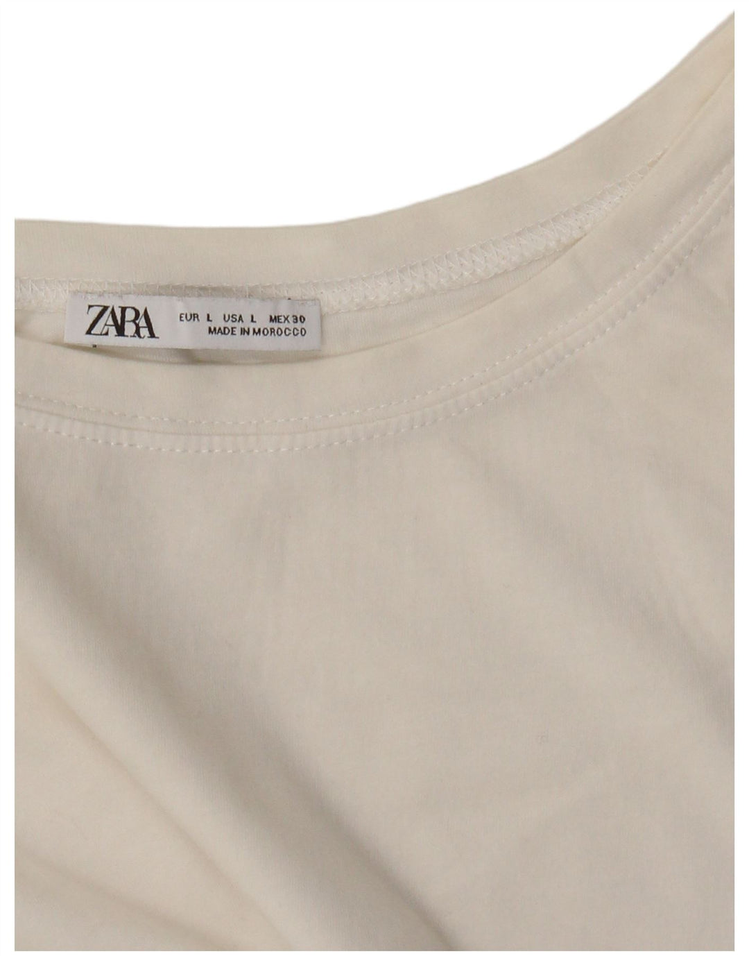 Zara Γυναικείο T-Shirt Top UK 16 Large White