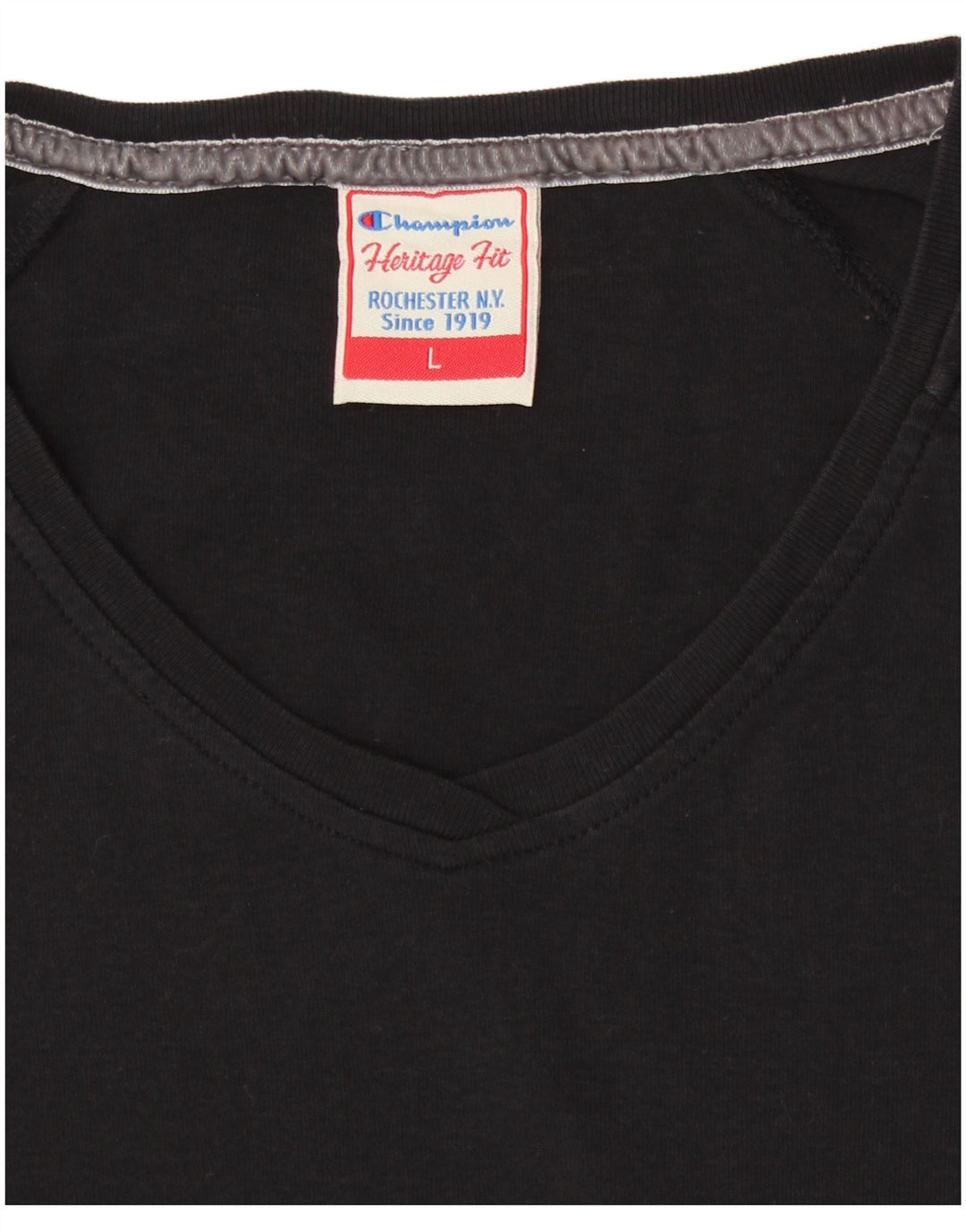 CHAMPION Γυναικεία Heritage Fit Top Μακρύ μανίκι UK 14 Large Μαύρο