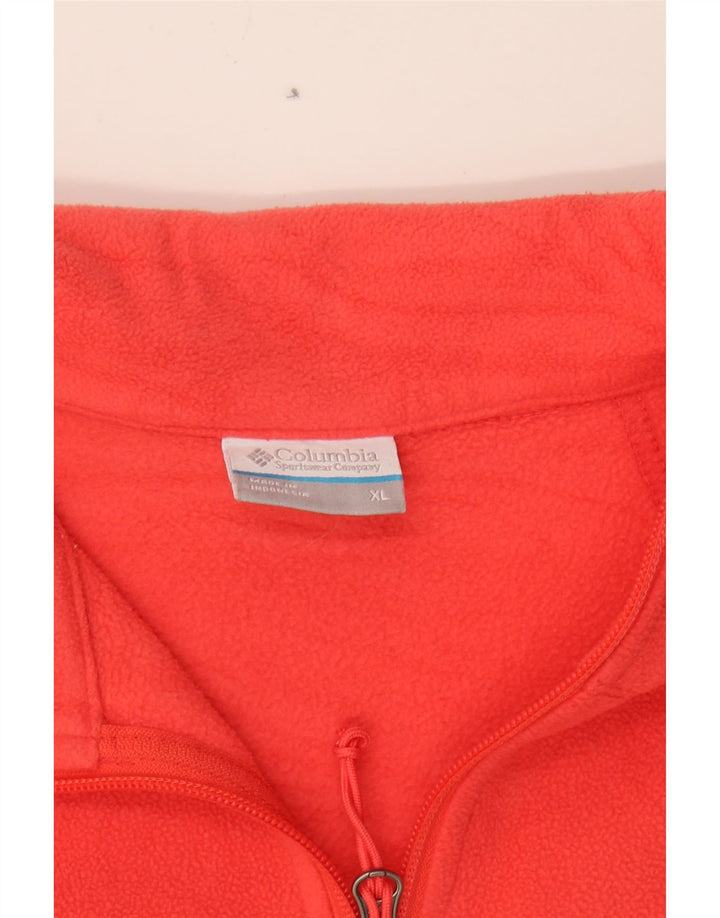 COLUMBIA Womens Fleece Jacket UK 18 XL Orange Polyester Vintage Columbia and Second-Hand Columbia from Messina Hembry 