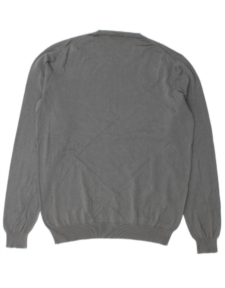 SUN68 Mens Graphic Crew Neck Jumper Sweater Medium Grey