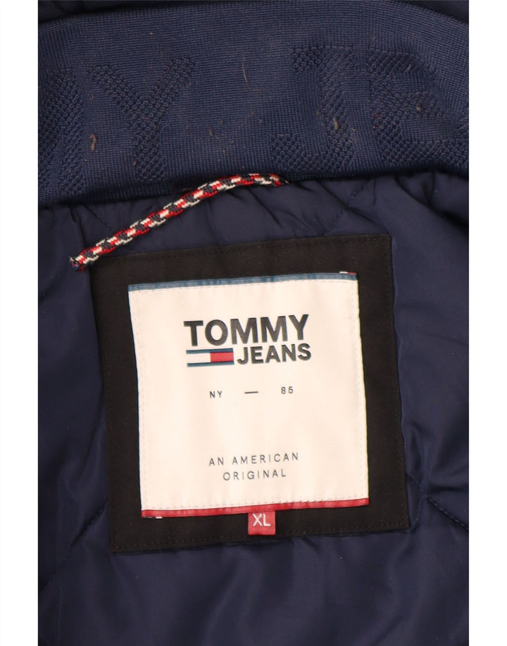 Tommy Hilfiger Ανδρικό μπουφάν με κουκούλα UK 42 XL Μαύρο Πολυεστέρας