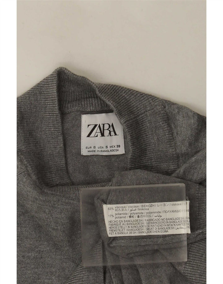 Ανδρικό πουλόβερ με λαιμό χελώνα Zara Μικρό γκρι βισκόζη