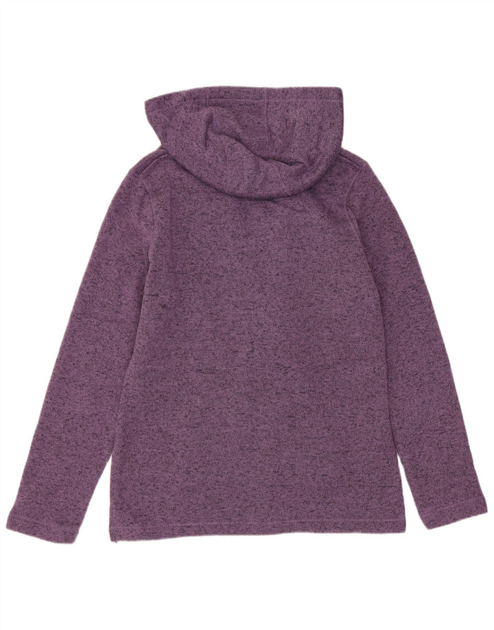 EDDIE BAUER Γυναικείο μπλουζάκι με κουκούλα UK 14 μεσαίου πορφυρού πολυεστέρας