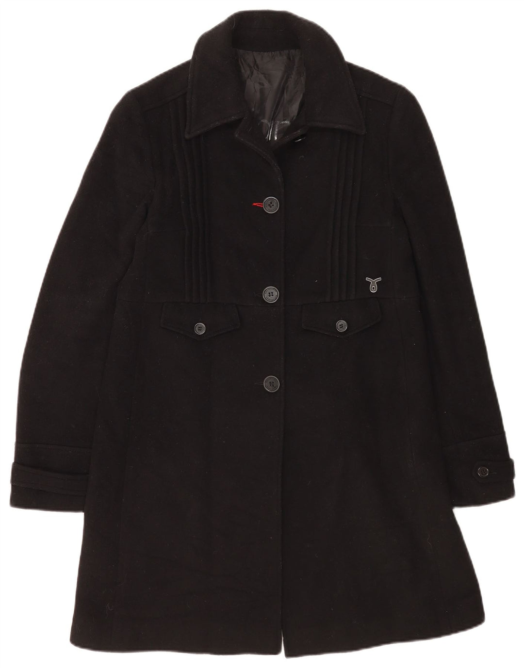 Calvin Klein Jeans Γυναικείο Πανωφόρι UK 14 Large Black Wool