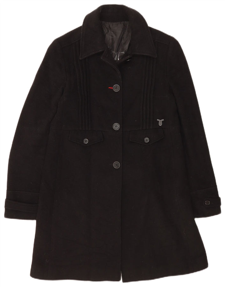 Calvin Klein Jeans Γυναικείο Πανωφόρι UK 14 Large Black Wool