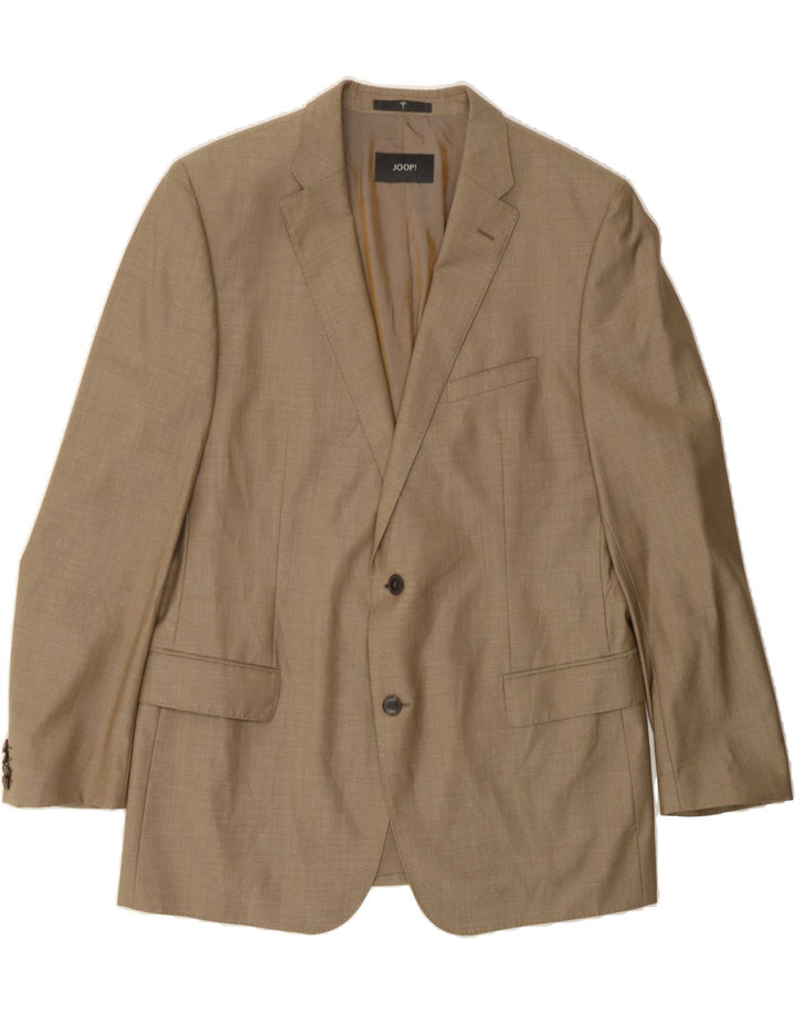 JOOP Mens 2 Button Blazer Jacket IT 54 2XL Beige Wool Vintage Joop and Second-Hand Joop from Messina Hembry 