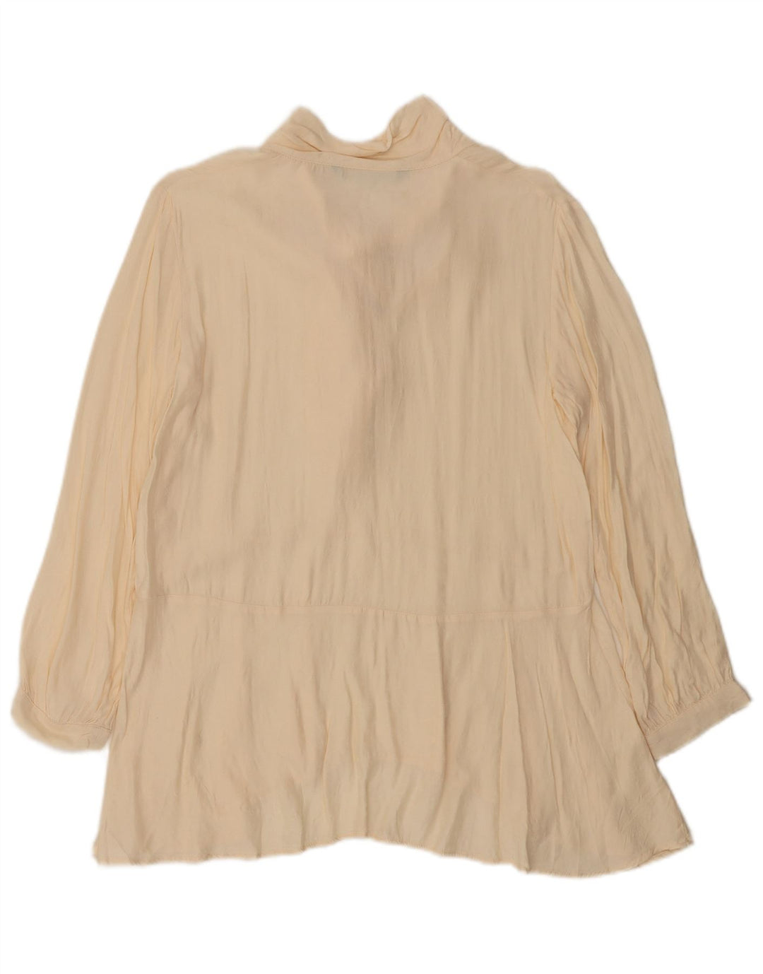 Zara Γυναικεία Μπροστινή Γραβάτα Oversized Μπλούζα Μπλούζα UK 10 Small Off White