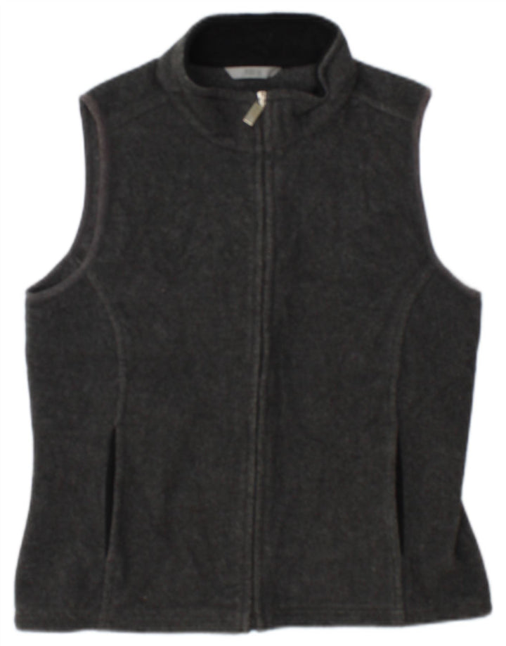 Marks & Spencer Γυναικείο Fleece Gilet UK 10 Small Grey Polyester