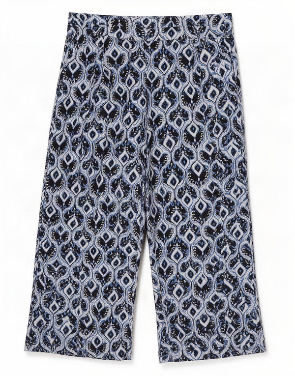 Marks & Spencer Γυναικείο ψηλόμεσο παντελόνι Capri UK 12 Medium W32 L20 Blue