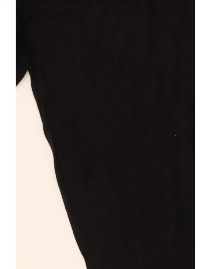 Zara Γυναικείο Abstract Pattern Top Μακρύ μακρυμάνικο UK 16 Large Μαύρο
