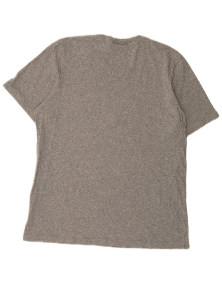Ανδρικό γραφικό T-Shirt Adidas Top μεγάλο γκρι βαμβακερό