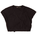 Zara Γυναικεία μπλούζα Crop Wrap Top UK 14 Large Black Acrylic