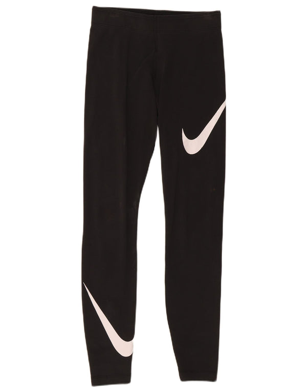 Γυναικεία γραφικά κολάν Nike UK 8 Μικρό μαύρο βαμβακερό