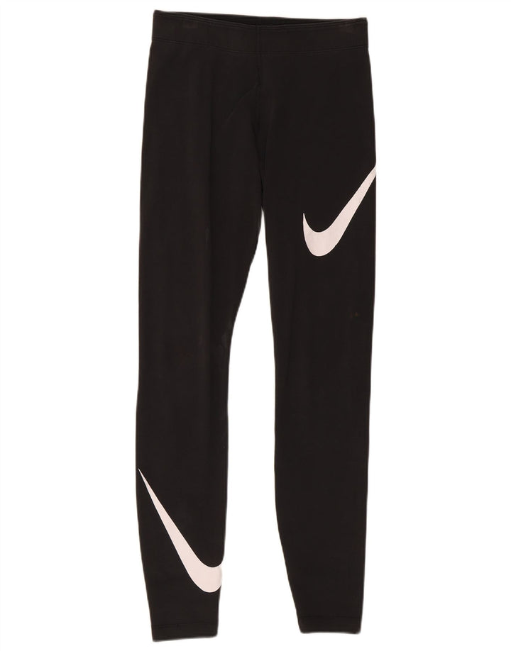 Γυναικεία γραφικά κολάν Nike UK 8 Μικρό μαύρο βαμβακερό