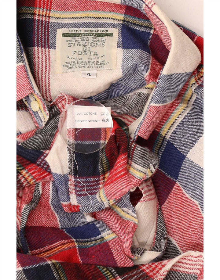 Vintage Ανδρικό Φανελένιο Πουκάμισο XL Πολύχρωμο βαμβακερό