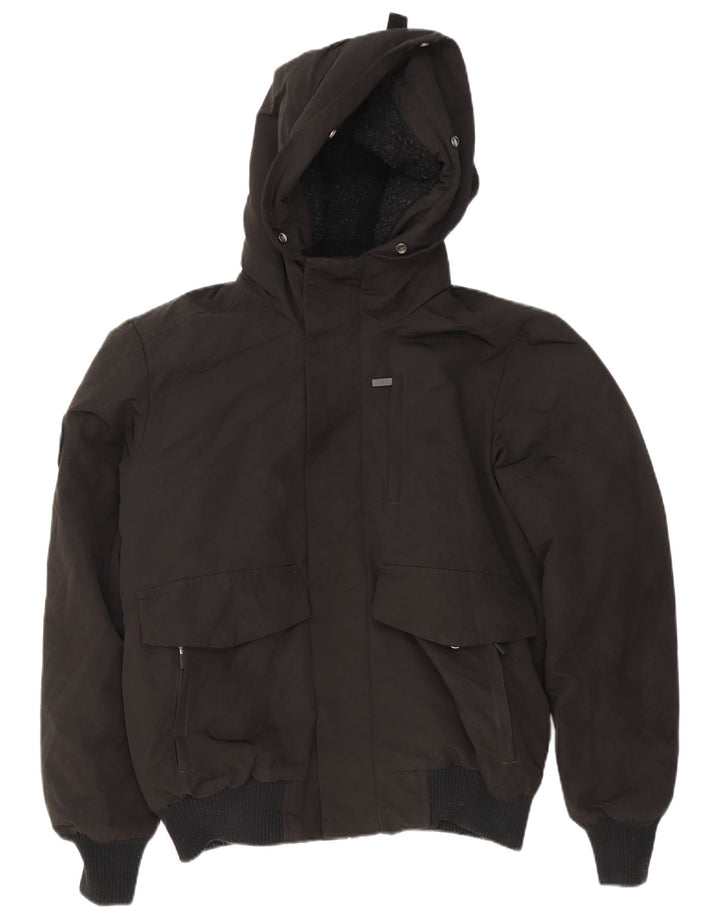 Ανδρικό μπουφάν με κουκούλα SUPERDRY UK 38 Medium Black Nylon