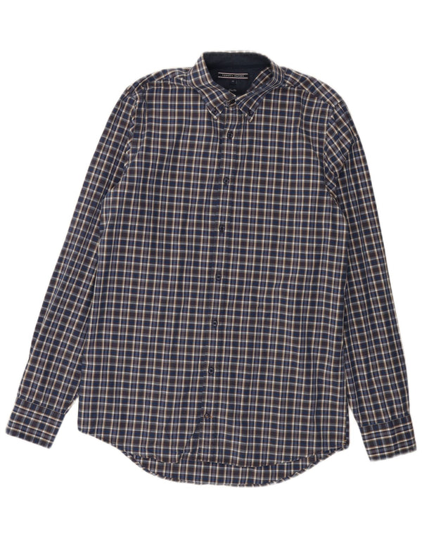 Tommy Hilfiger Mens Slim Fit Shirt Medium Blue Check