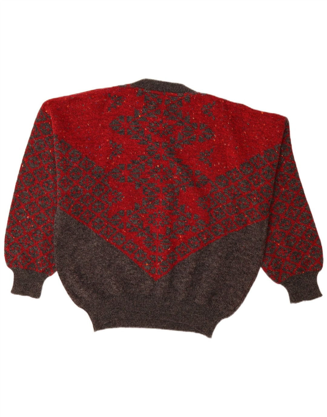 Ανδρικό πουλόβερ Cacharel Paris Crew Neck Jumper IT 54 XL Κόκκινο γεωμετρικό μαλλί