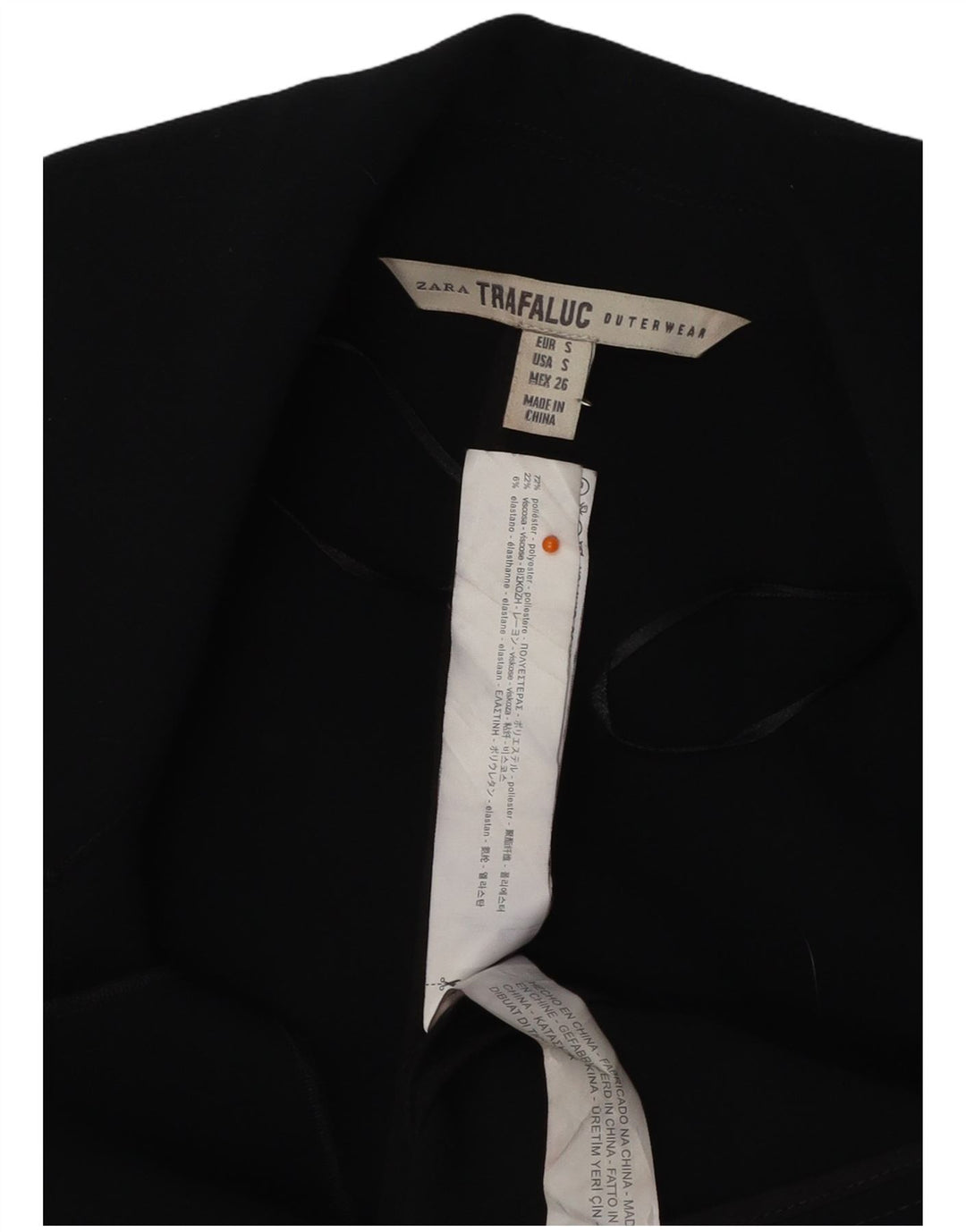 ZARA Womens Oversized Longline Sleeveless Blazer Jacket UK 10 Small Black