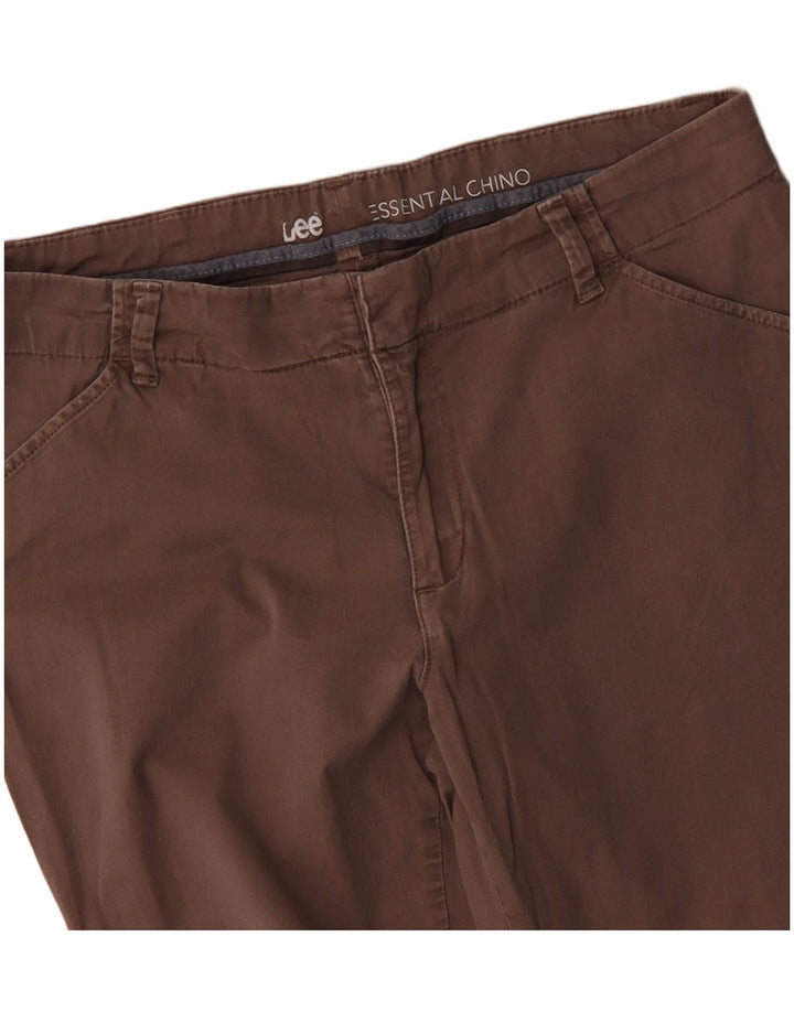 Lee Γυναικείο ίσιο παντελόνι Chino W34 L29 Καφέ