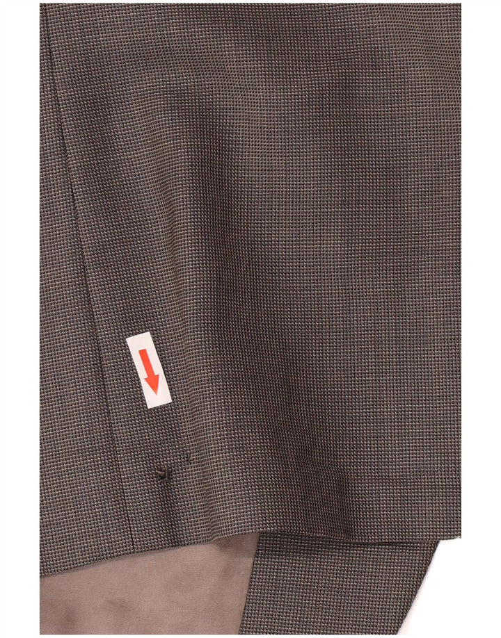 Calvin Klein Mens 3 Button Blazer Jacket UK 42 XL Grey Check Wool