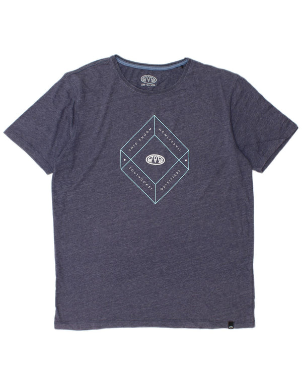 Ανδρικό γραφικό T-Shirt ANIMAL Top Large Navy Blue Polyester