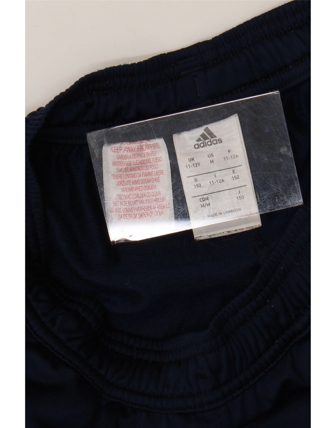 Παντελόνι αθλητικής φόρμας ADIDAS Boys 11-12 Years Navy Blue Polyester