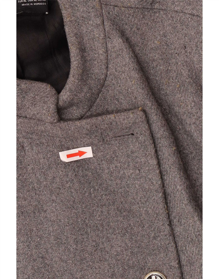 Zara Γυναικείο παλτό με διπλό στήθος UK 18 XL Γκρι μαλλί