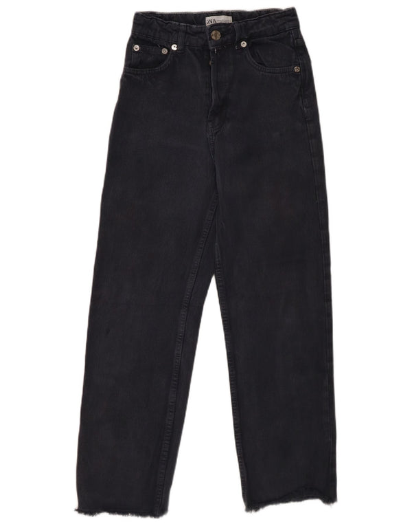 ZARA γυναικείο ψηλό ίσιο τζιν EU 34 2XS W24 L26 Navy Blue