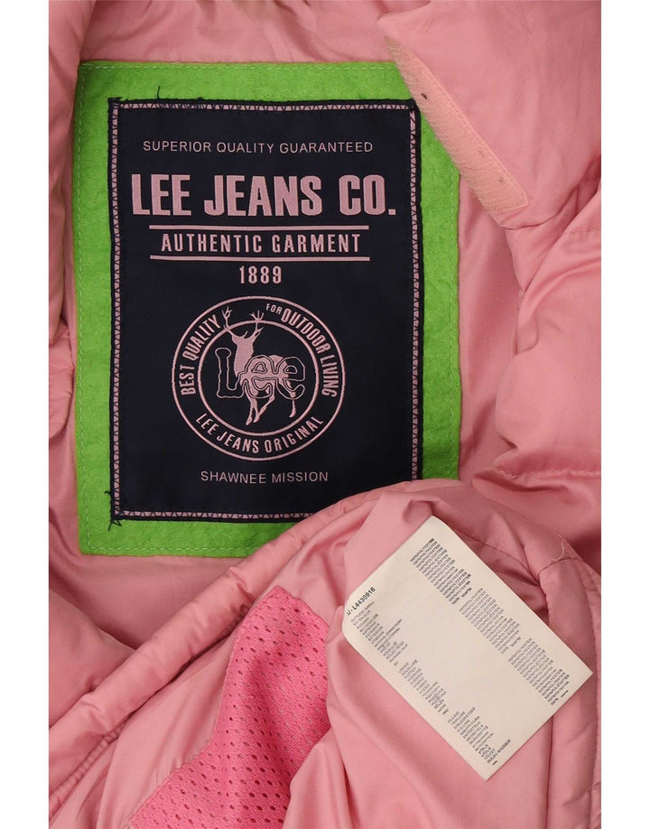 Lee Womens Padded Gilet UK 16 Large Pink Polyester