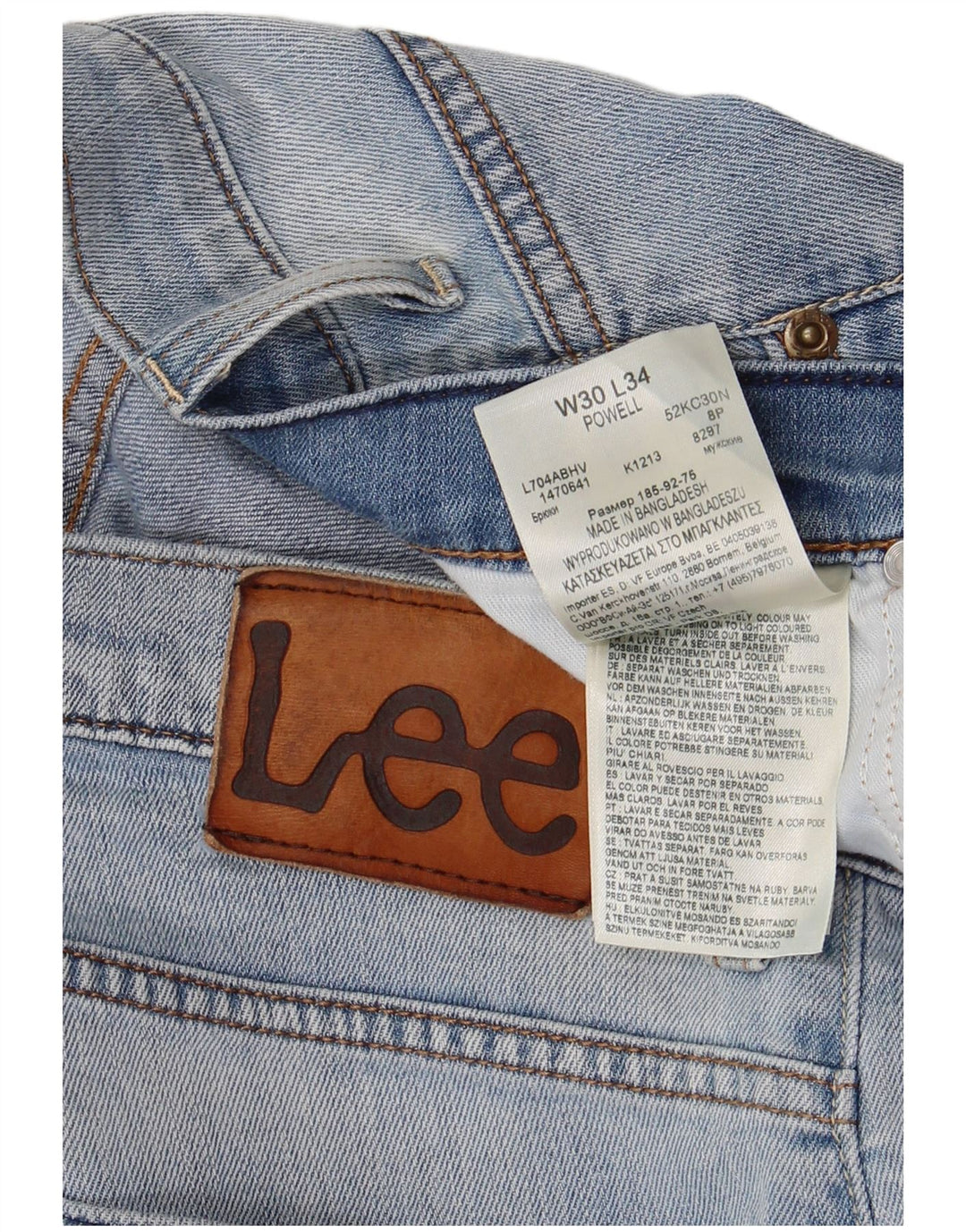 Lee Womens Powell Straight Jeans W30 L28 Blue Cotton