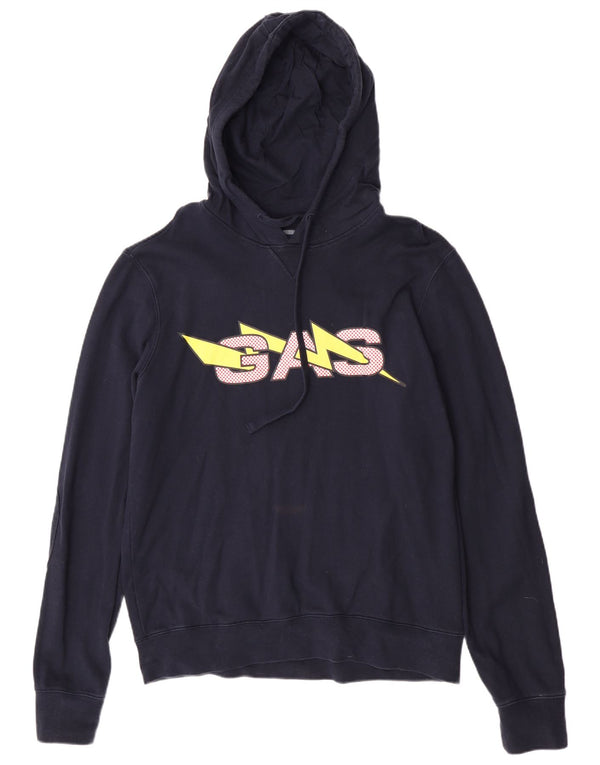 Ανδρικό Gas Graphic Hoodie Jumper 2XL Navy Blue Cotton