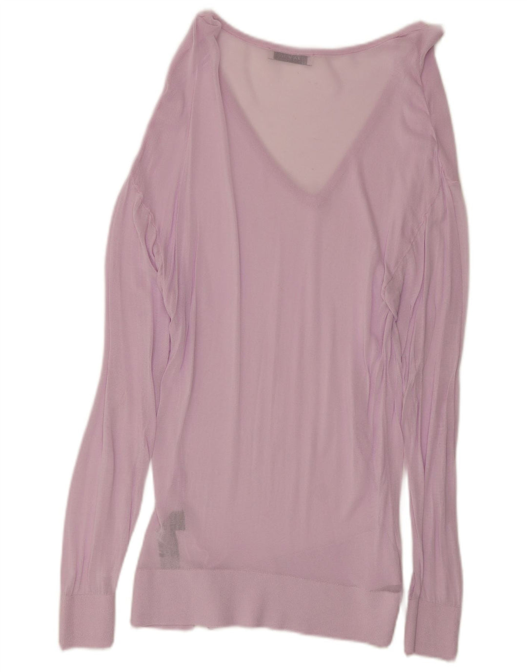 Zara Womens See Through Blouse Top 10 Small Pink Viscose
